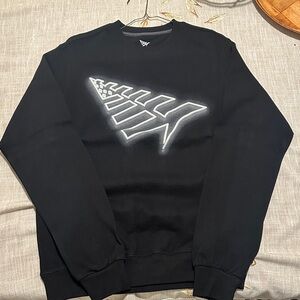 Stylish Black Graphic Crewneck Sweater